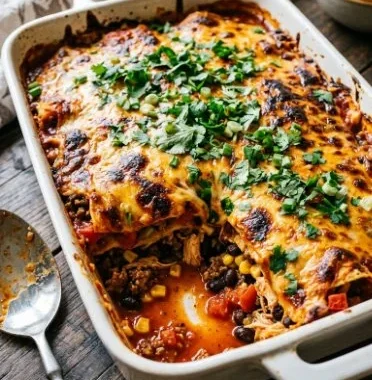 A variety of delicious dump and bake casseroles ready for a lazy Sunday meal.