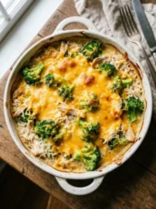 Cheesy Broccoli Chicken and Rice Casserole