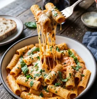 Creamy Tomato Garlic Pasta, The Secret Is Tomato Paste 1 Creamy tomato garlic pasta with tomato paste served in a bowl