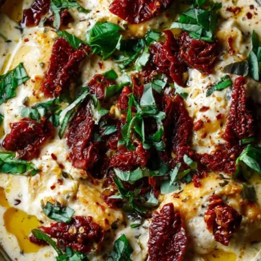 Crockpot Marry Me Chicken served with creamy sauce and herbs
