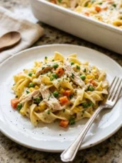 Noodle Chicken Pot Pie Casserole