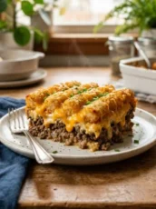 Tater Tot Casserole with Ground Beef