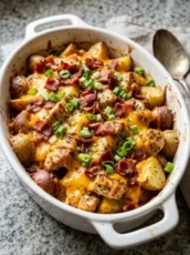 BBQ Chicken Potato Casserole