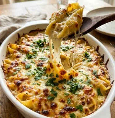 Best Baked Chicken Alfredo Stuffed Shells 2 Delicious Baked Chicken Alfredo Stuffed Shells topped with cheese and herbs