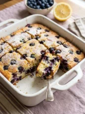 Blueberry Lemon Ricotta Pancake Bake