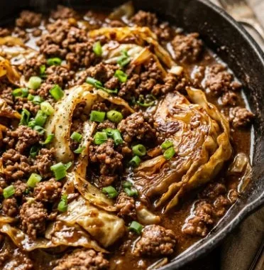 Cabbage Casserole 2 Delicious homemade cabbage casserole baked to perfection in a dish
