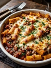 Cheesy Beef Rigatoni