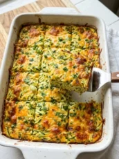 Cheesy Shredded Zucchini Casserole