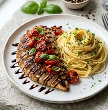 Creamy Garlic Caprese Chicken Bake 2 Creamy garlic Caprese chicken bake with fresh basil and mozzarella