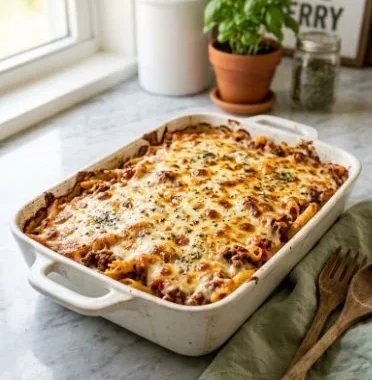 Delicious Crock Pot chicken and stuffing casserole ready to serve.