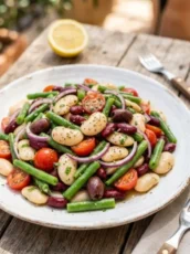 Greek Bean Salad with Lemon Marinated Beans