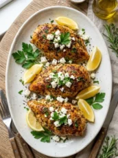 Greek Chicken with Lemon and Feta Recipe