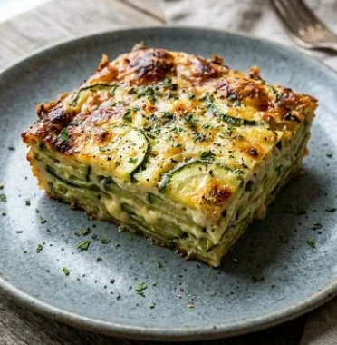 Guilt-Free Zucchini Bake 2 Healthy and delicious guilt-free zucchini bake served in a dish