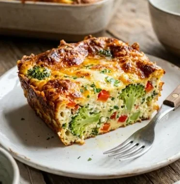 High-Protein Baked Cottage Cheese Dish 1 High-protein baked cottage cheese dish served in a bowl with toppings