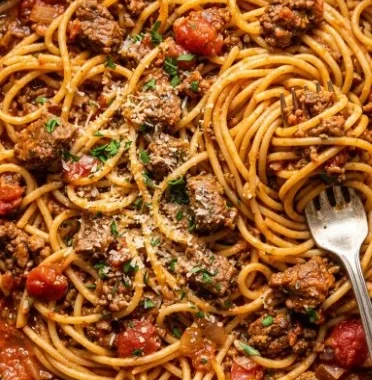 Delicious Instant Pot spaghetti ready to be served, showcasing its rich sauce and perfect texture.