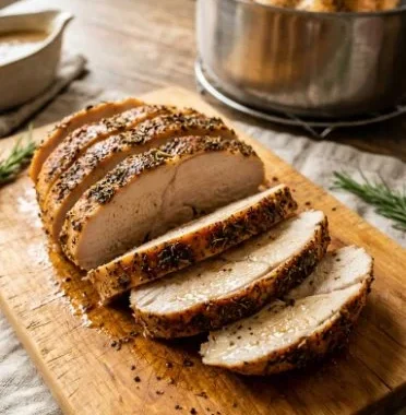 Instant Pot Turkey Breast 2 Instant Pot turkey breast cooked to perfection with flavorful spices.