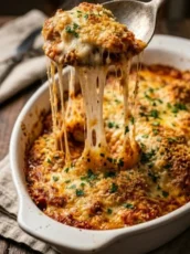 Irresistibly Cheesy High Protein Chicken Parmesan Casserole