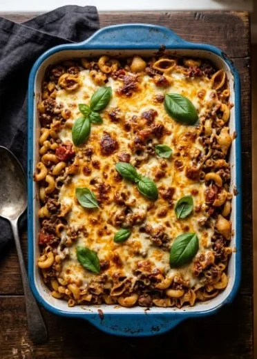 Delicious Keto Cheeseburger Casserole dish served in a bowl