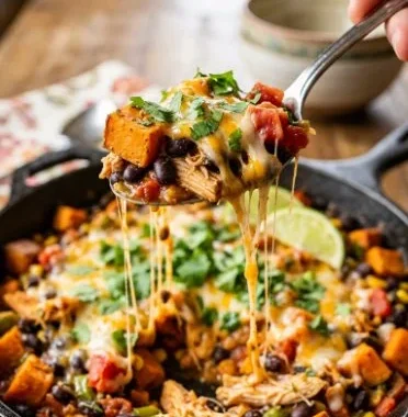 Mexican Chicken and Sweet Potato Skillet 1 Mexican Chicken and Sweet Potato Skillet with vibrant vegetables