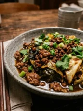 Mongolian Ground Beef Cabbage