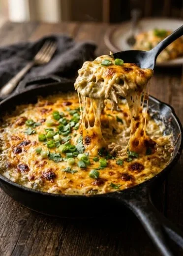 One Pan Keto Green Chili Chicken served with fresh herbs and spices