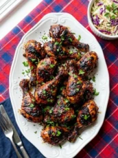 Oven Baked BBQ Chicken Legs & Thighs