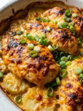 Ranch Chicken & Cheddar Potato Casserole