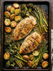 Sheet Pan Garlic Butter Chicken and Veggies