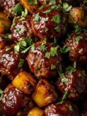 Slow Cooker Pineapple Barbecue Meatballs
