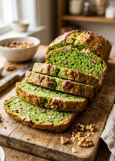 Sliced avocado bread topped with fresh avocado and herbs