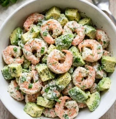 Avocado Shrimp Salad 2 Delicious Avocado Shrimp Salad with fresh ingredients and vibrant colors