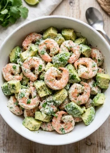 Delicious Avocado Shrimp Salad with fresh ingredients and vibrant colors