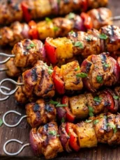 BBQ Pineapple Chicken Kabobs