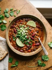 Bean and Lentil Quinoa Chili