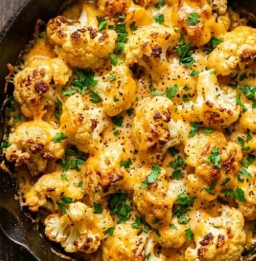 Best cauliflower mac and cheese served in a bowl, creamy and delicious