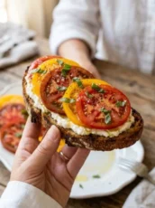 Burrata Toast with Roasted Tomatoes