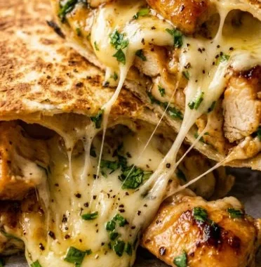 Cheesy Garlic Chicken Wraps featuring flavorful chicken and melted cheese