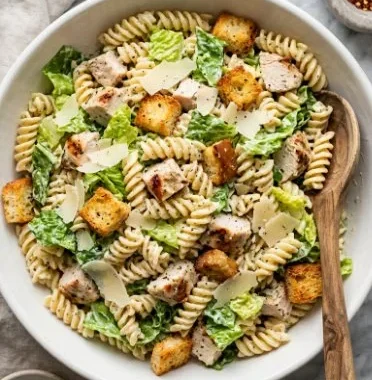 Chicken Caesar Pasta Salad 1 Delicious Chicken Caesar Pasta Salad with grilled chicken and Caesar dressing
