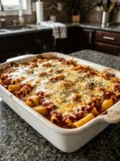 Dump And Bake Chicken Parmesan Casserole
