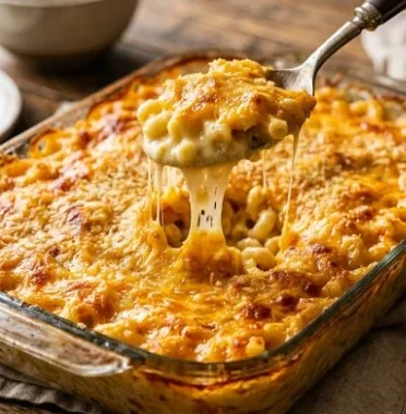 Easy Homemade Mac and Cheese 1 Delicious easy homemade mac and cheese in a bowl topped with breadcrumbs