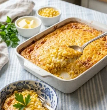 Delicious Jiffy Corn Casserole baked to perfection, a must-try recipe.