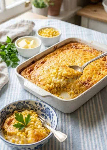 Delicious Jiffy Corn Casserole baked to perfection, a must-try recipe.