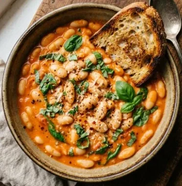 Marry Me White Beans 2 Delicious Marry Me White Beans dish garnished and ready to serve.
