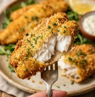 Parmesan Crusted Tilapia 1 Delicious Parmesan Crusted Tilapia served with lemon and herbs