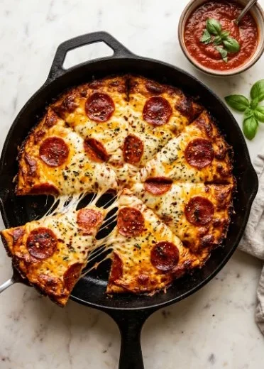 Delicious Pizza Grilled Cheese sandwich with melted cheese and pizza toppings