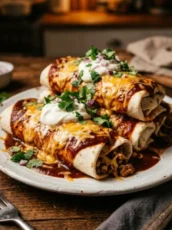 Savory Smothered Ground Beef Burritos with Creamy Chipotle Delight