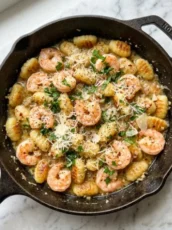 Shrimp and Gnocchi with Garlic Parmesan