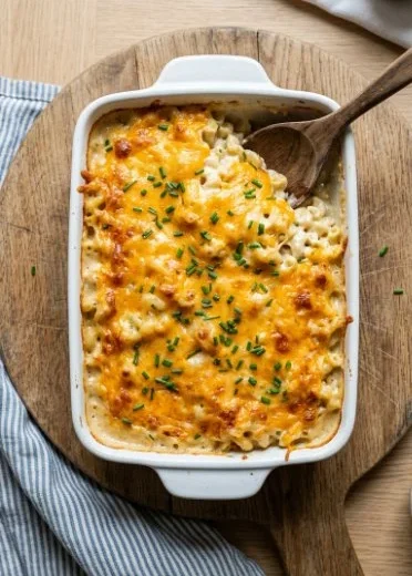 Delicious Smoked Gouda Potatoes Au Gratin baked dish