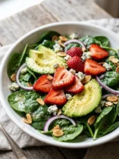 Strawberry Avocado Spinach Salad