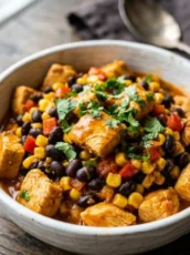 25-Minute Chicken Black Bean Cottage Cheese Skillet